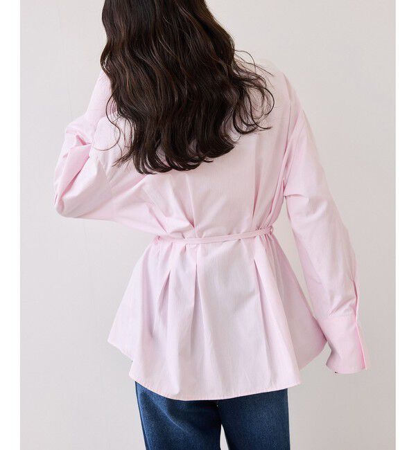 VIS「【POLO BCS】VIS別注ベルト付きウエストタックシャツブラウス」|シャツ・ブラウス|