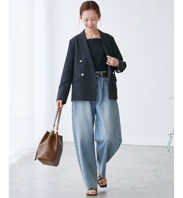 Rope&rsquo;Picnic「カナパ 金ボタンジャケット/セットアップ対応・UV・抗菌防臭・接触冷感」|テーラードジャケット|