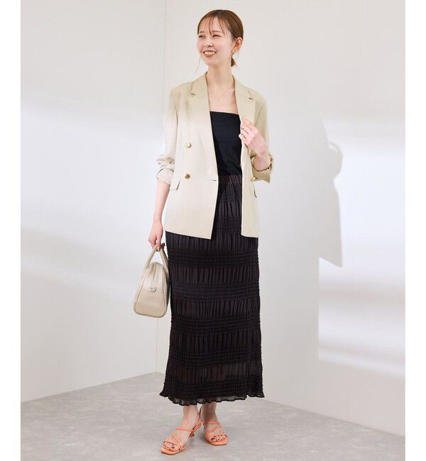 Rope&rsquo;Picnic「カナパ 金ボタンジャケット/セットアップ対応・UV・抗菌防臭・接触冷感」|テーラードジャケット|