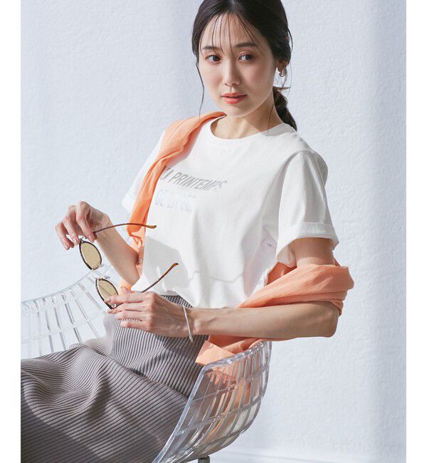 Rope&rsquo;Picnic「【UVカット・洗濯機OK・接触冷感】RENUロゴTシャツ」|Tシャツ・カットソー|