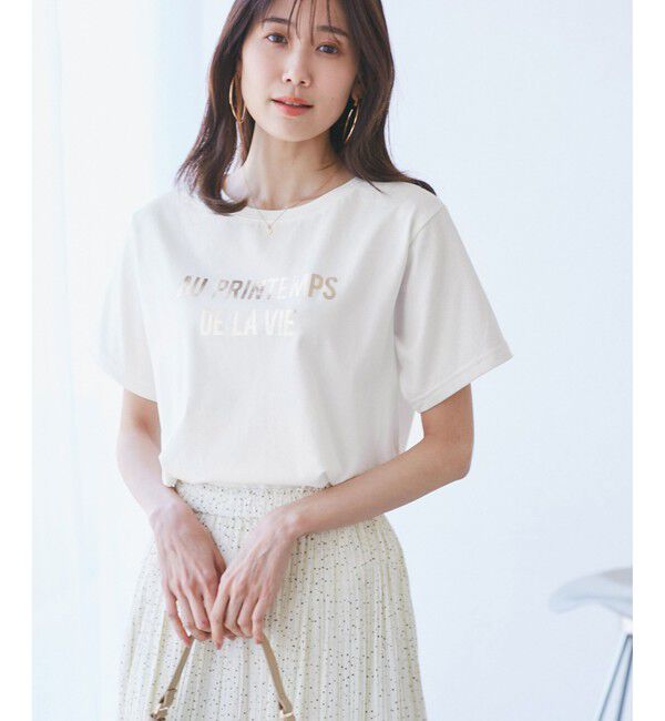 Rope&rsquo;Picnic「【UVカット・洗濯機OK・接触冷感】RENUロゴTシャツ」|Tシャツ・カットソー|