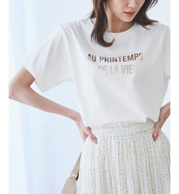 Rope&rsquo;Picnic「【UVカット・洗濯機OK・接触冷感】RENUロゴTシャツ」|Tシャツ・カットソー|