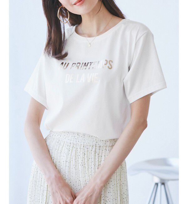 Rope&rsquo;Picnic「【UVカット・洗濯機OK・接触冷感】RENUロゴTシャツ」|Tシャツ・カットソー|