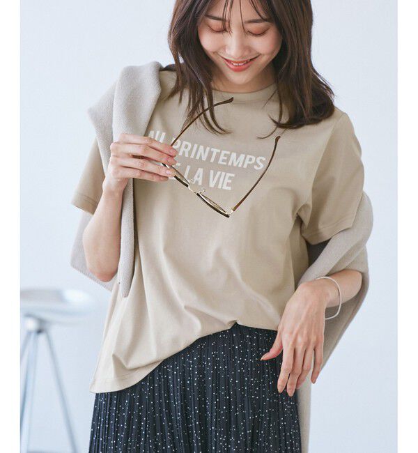 Rope&rsquo;Picnic「【UVカット・洗濯機OK・接触冷感】RENUロゴTシャツ」|Tシャツ・カットソー|