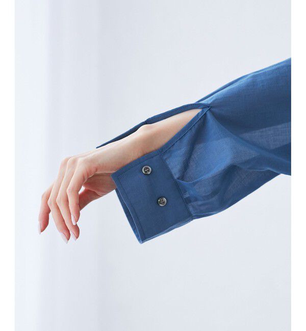 Rope&rsquo;Picnic「【接触冷感・通気性】お着軽シャツシリーズ/綿ボイルバックタックシャツ」|シャツ・ブラウス|