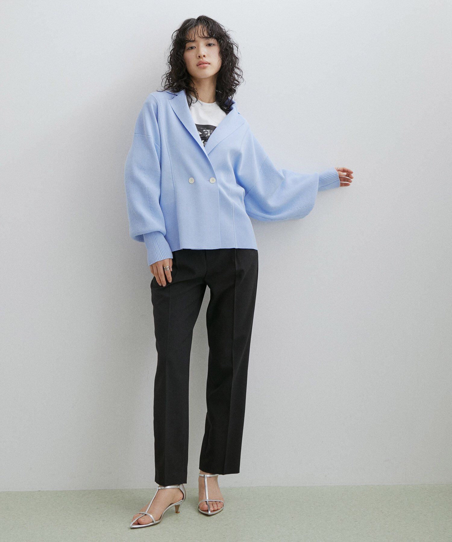 ADAM ET ROPE'「【サステナブル】スリムスラックス」|スラックス|