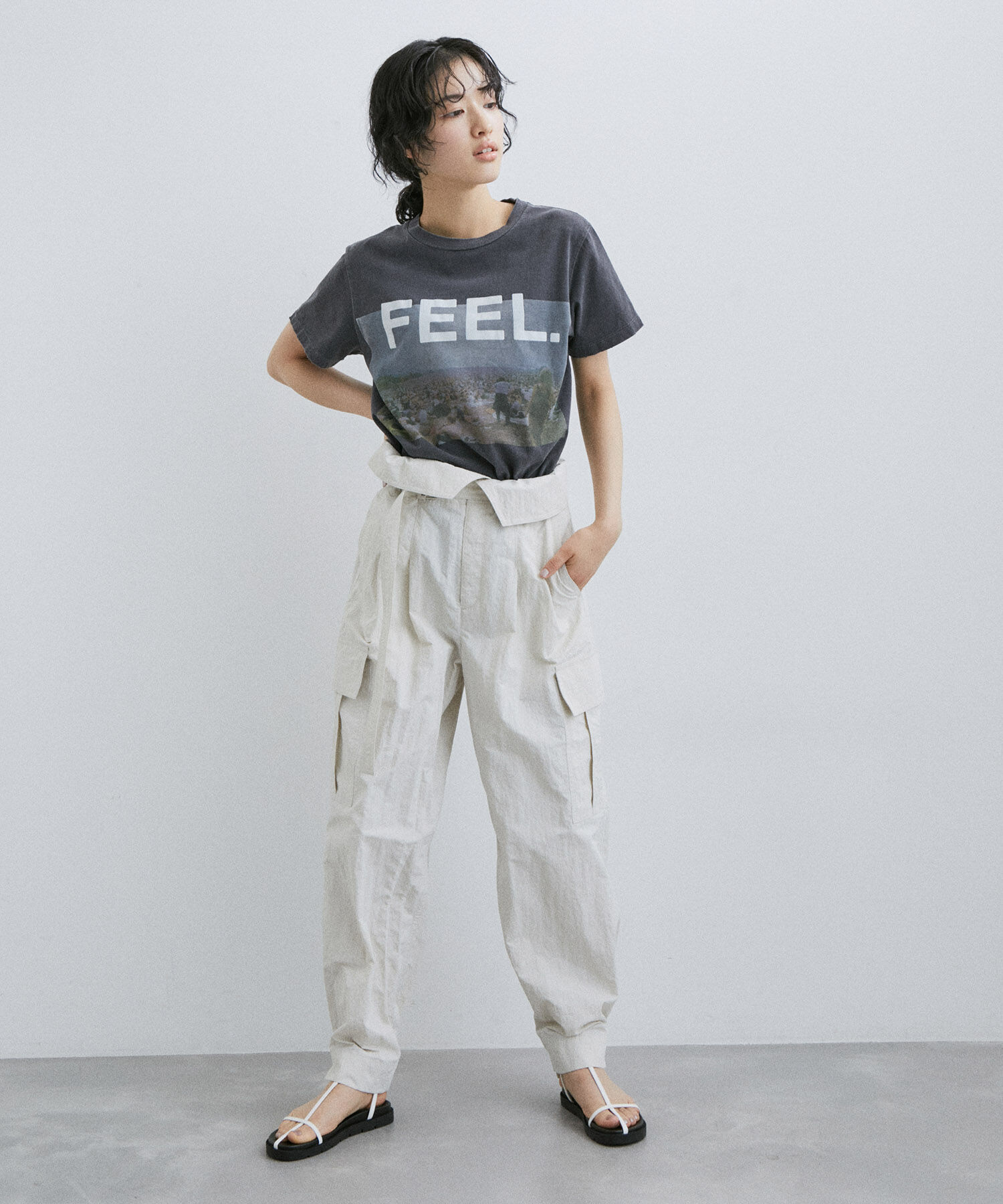 ADAM ET ROPE'「ナロークロスストラップスポサン」|サンダル|