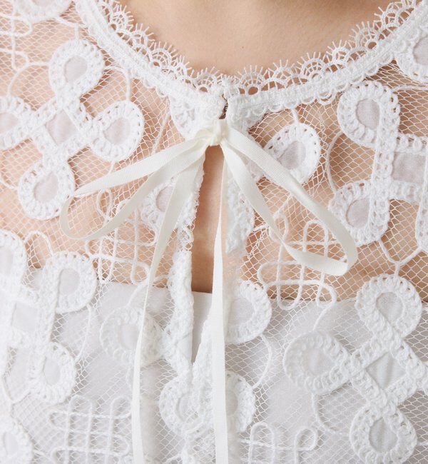  「【＋１アイテム】モチーフレース2WAYベスト」|シャツ・ブラウス|