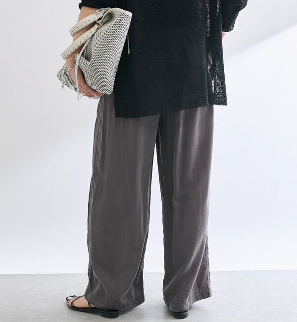  「【セットアップ可能】ガーメントダイワイドパンツ」|チノ|