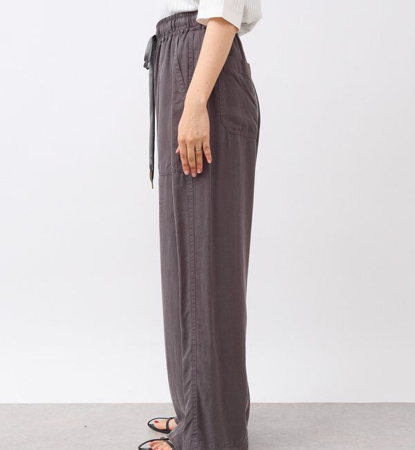  「【セットアップ可能】ガーメントダイワイドパンツ」|チノ|