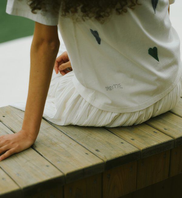  「【Dhritie】リーフ刺繍Tee」|Tシャツ・カットソー|