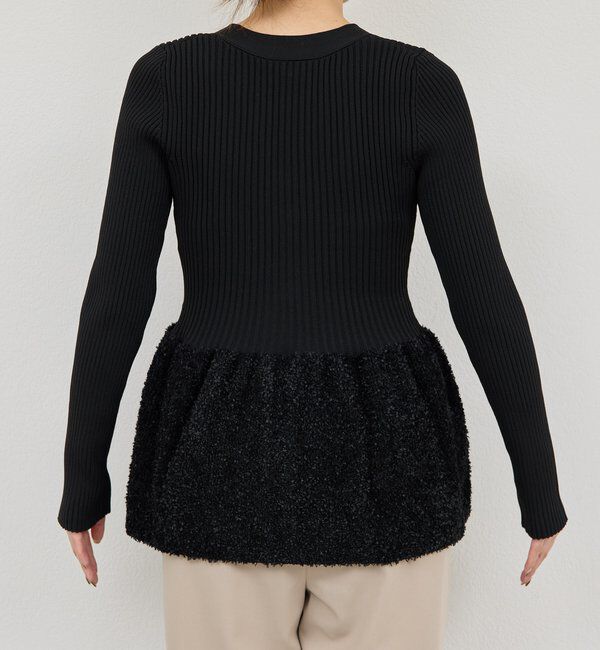  「【手洗い可】ファンシーペプラムカーデ」|ニット・セーター|