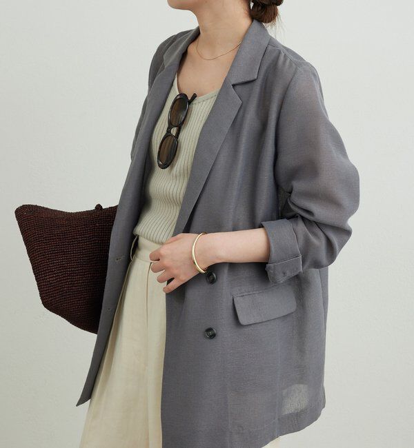  「【WEB限定】【サイズ展開あり】メッシュジャケット」|テーラードジャケット|