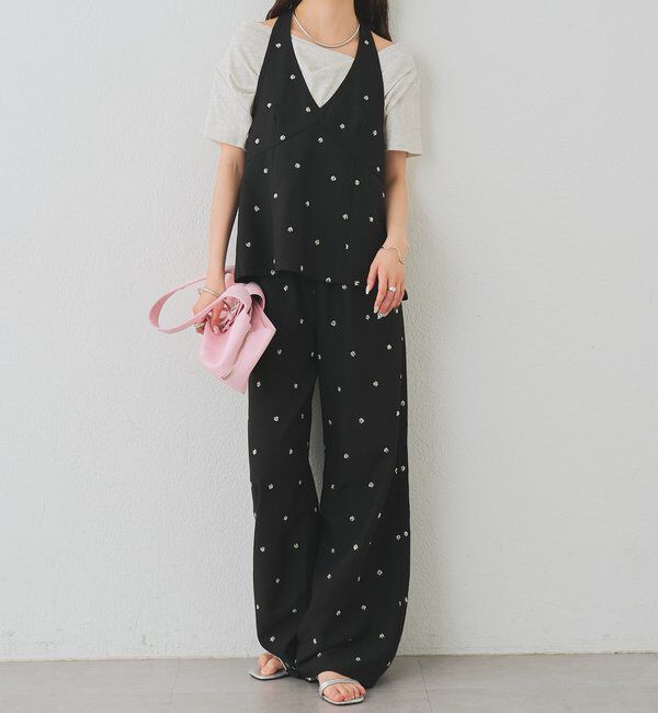  「ビジューフラワーホルタービスチェ」|シャツ・ブラウス|