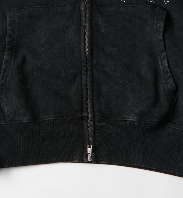 「【UNISEX】KOOKY'N KYケミカルラインストーンジップパーカー」|パーカー|