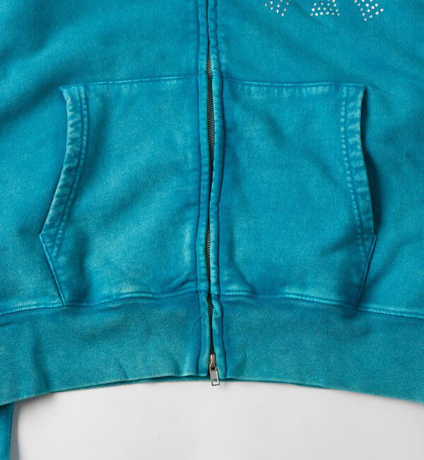  「【UNISEX】KOOKY'N KYケミカルラインストーンジップパーカー」|パーカー|