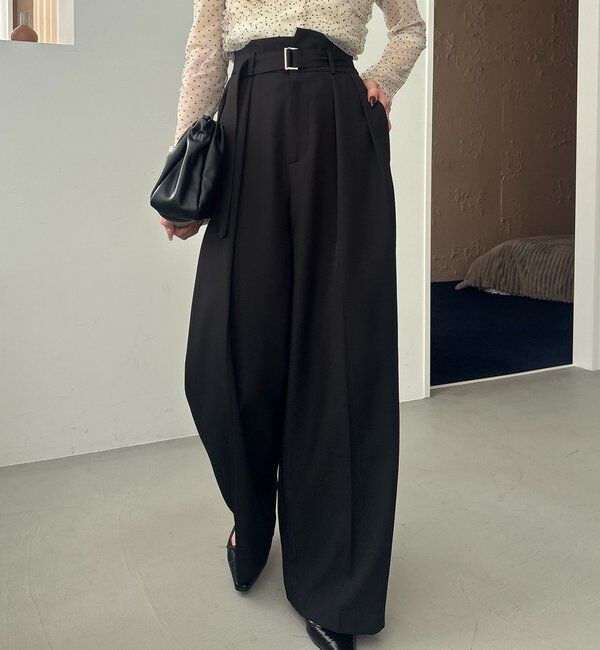  「【yuu企画】【サイズ展開あり】アシメウエストパンツ」|チノ|