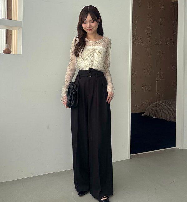  「【yuu企画】【サイズ展開あり】アシメウエストパンツ」|チノ|