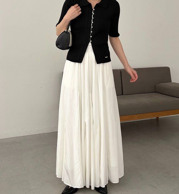  「【全骨格◎】ハーフスリーブポロニット」|カーディガン|