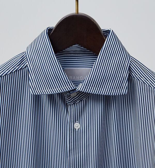 ABAHOUSE「【ON/OFF兼用】トリコット ストライプ 長袖シャツ」|シャツ・ブラウス|