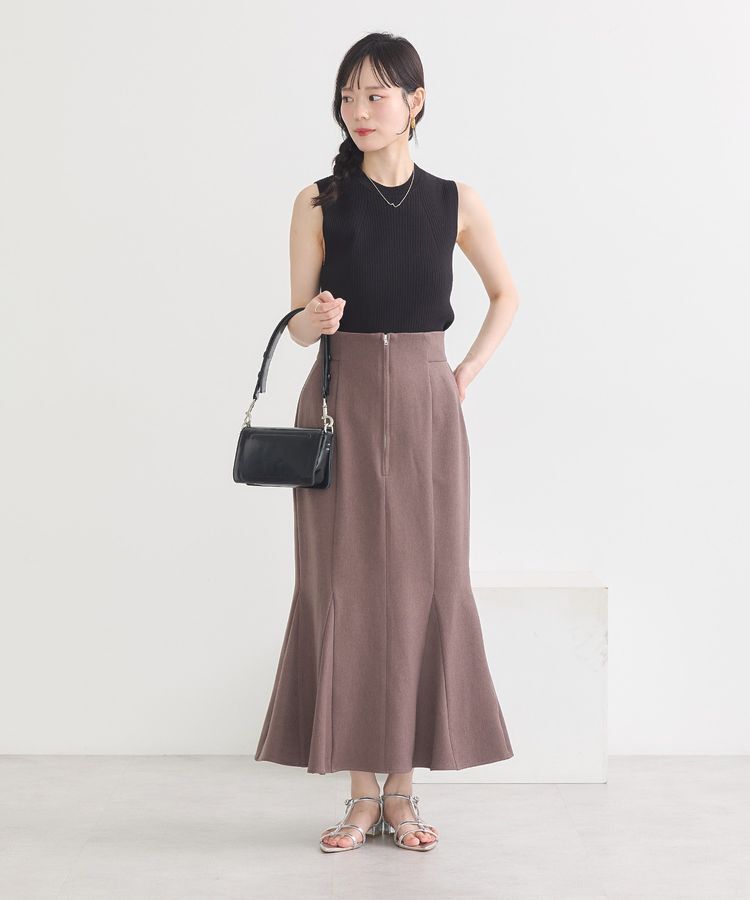 earth music&ecology「ランダムリブノースリーブニット」|ニット・セーター|