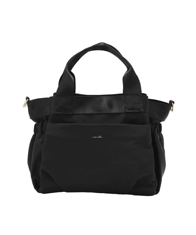 Green Parks「andmikka.2WAYベルトトートバッグ」|トートバッグ|Black