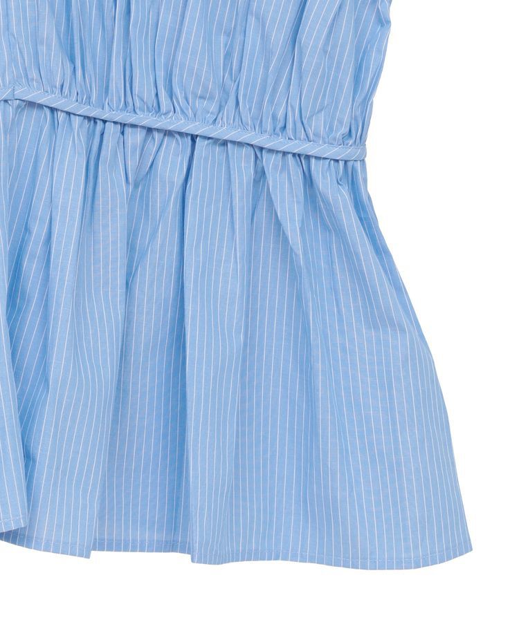 GARAGE OF GOOD CLOTHING「ストライプVネックギャザーブラウス」|シャツ・ブラウス|