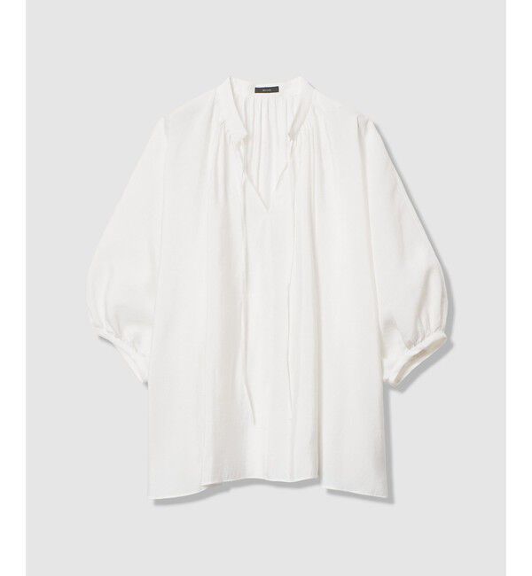 allureville「ギャザーボリュームスタンドブラウス」|シャツ・ブラウス|