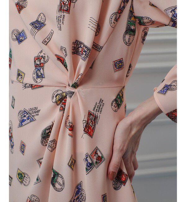 LOULOU WILLOUGHBY「【LOULOU WILLOUGHBY】レタープリントワンピース」|ワンピース|