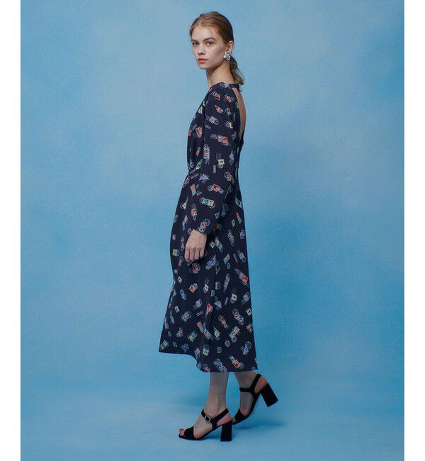 LOULOU WILLOUGHBY「【LOULOU WILLOUGHBY】レタープリントワンピース」|ワンピース|