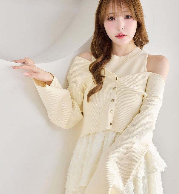  「カーデセットドッキングティアードワンピ」|ワンピース|