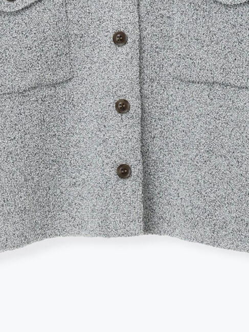 Te chichi「メランジ衿ニットジャケット」|カーディガン|