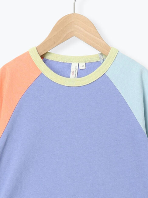 Samansa Mos2 Lagom「クレイジー配色7分袖ラグランT」|Tシャツ・カットソー|