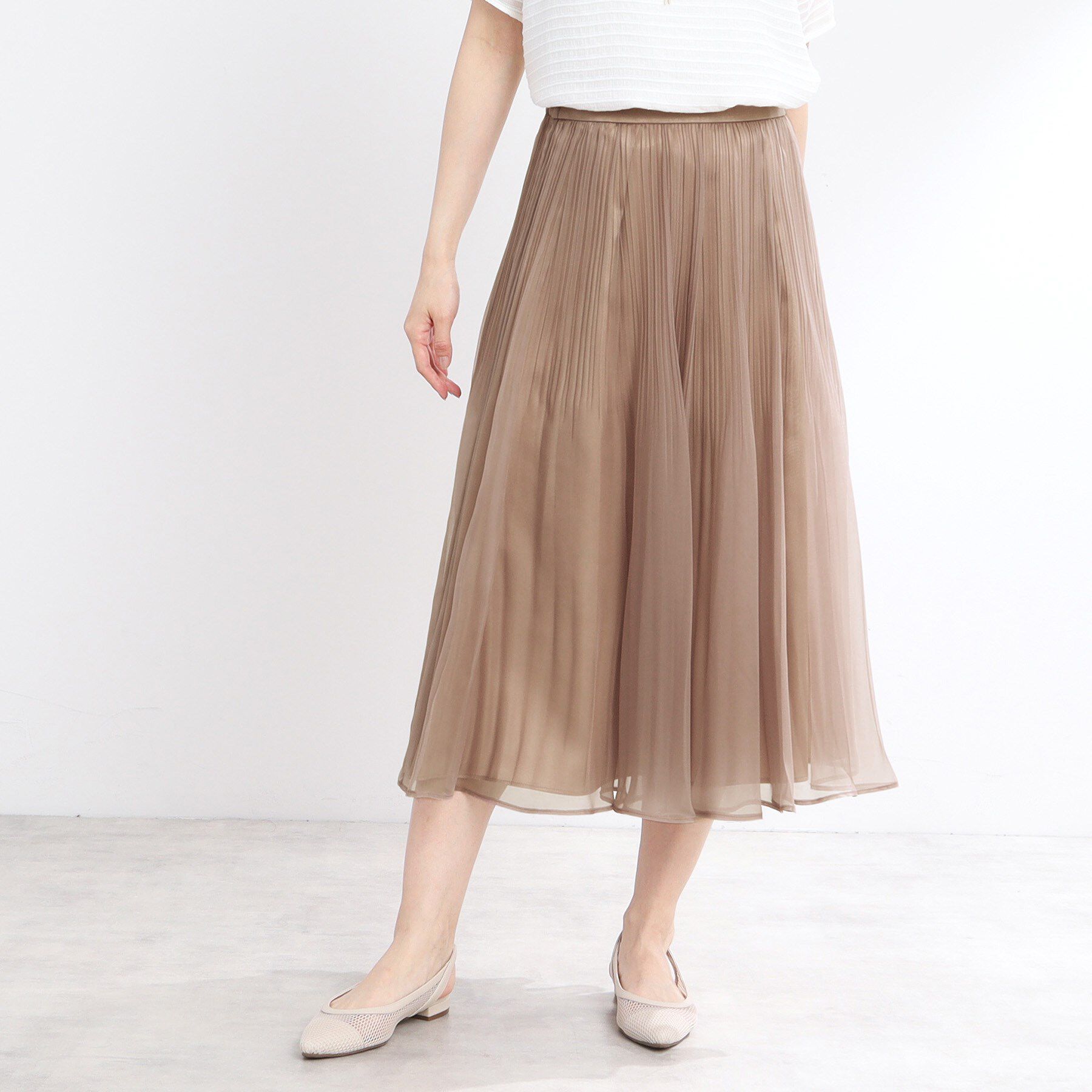 Reflect「【R‐QUALITY／手洗い可】シアープリーツスカート」|スカート|