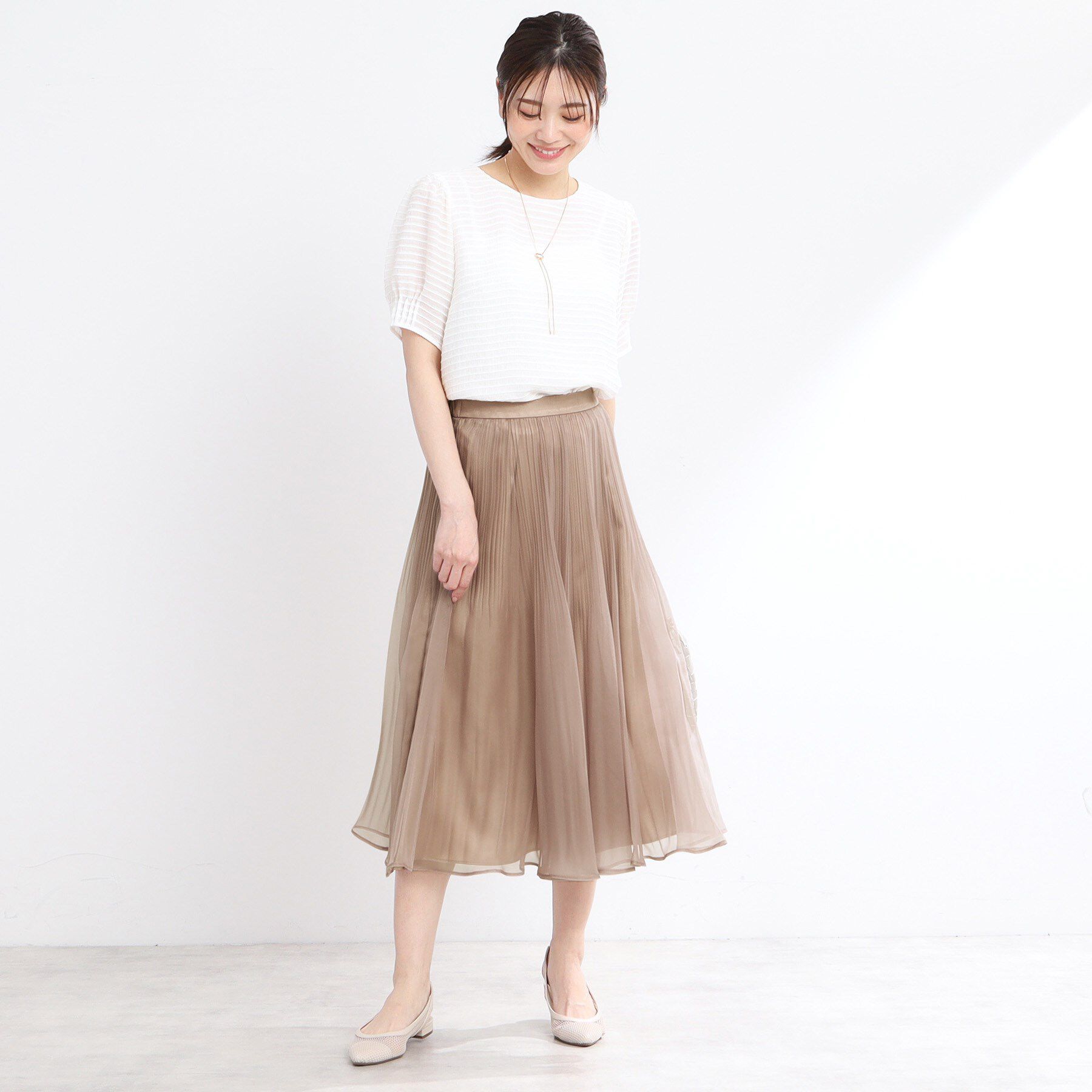Reflect「【R‐QUALITY／手洗い可】シアープリーツスカート」|スカート|