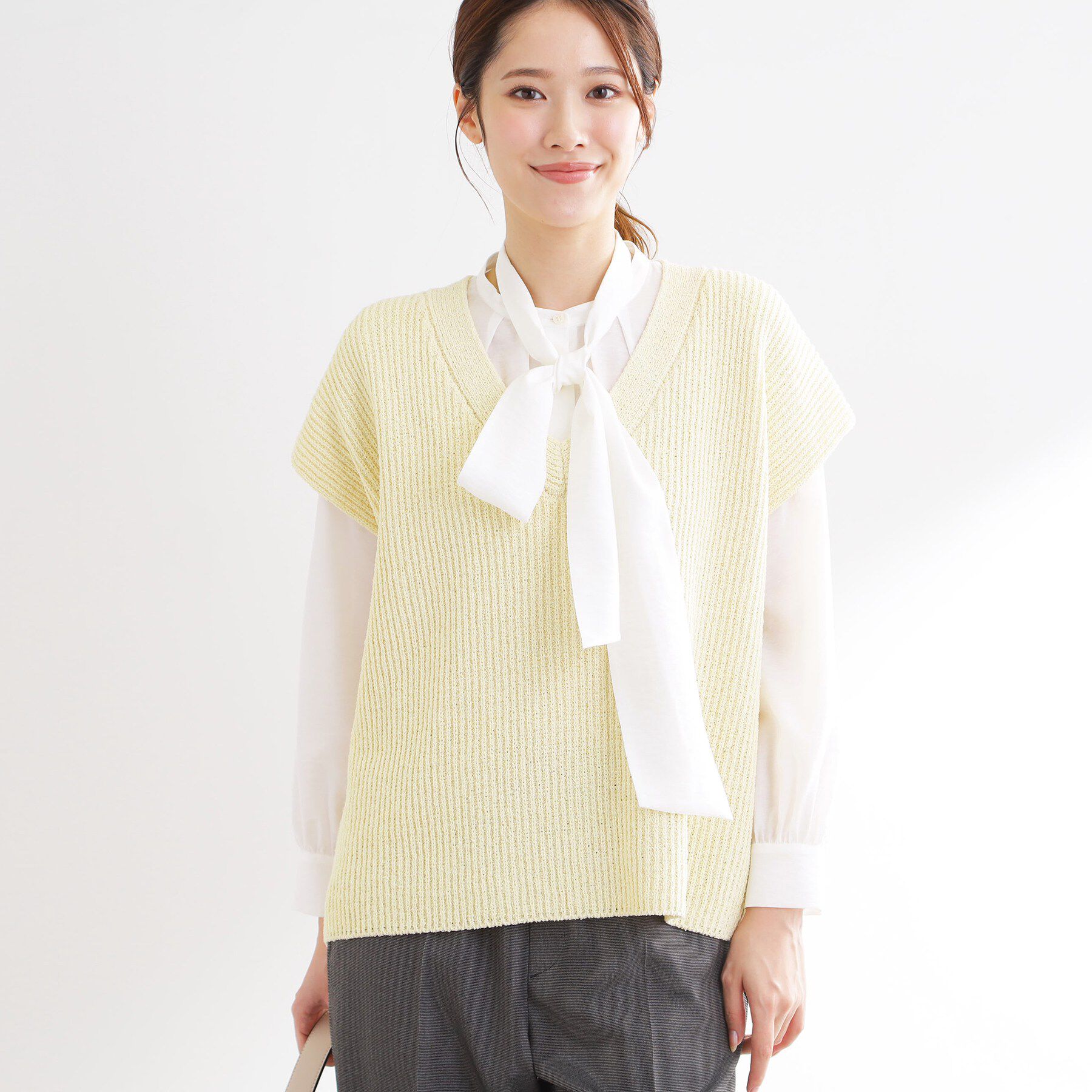 Reflect「【レイヤードにおすすめ◎】ドライタッチニットベスト」|ニット・セーター|