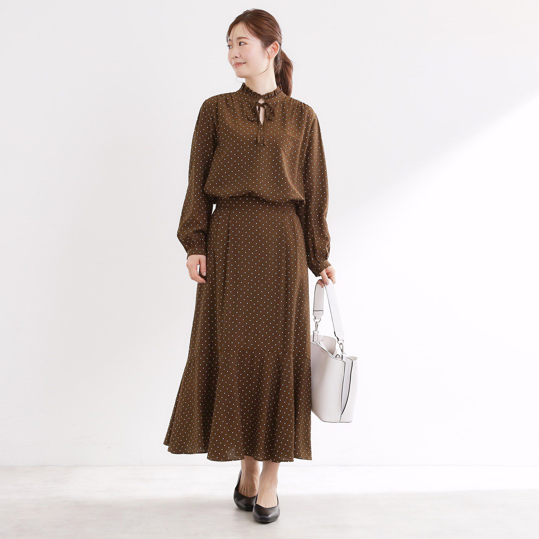 Reflect「【セットアップ可】ドット柄ワッシャースカート」|スカート|