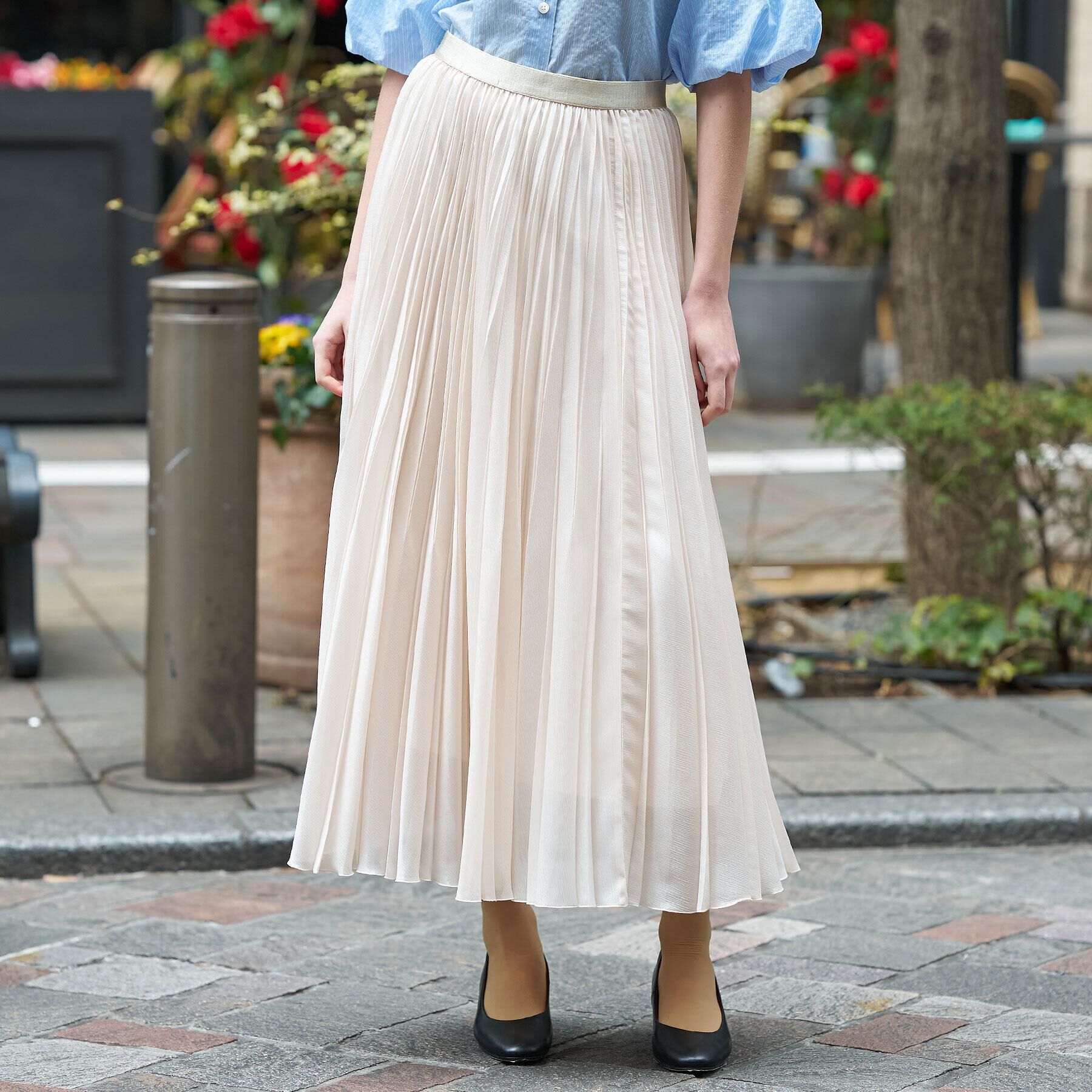 DRESSTERIOR「ウォッシャブルブライトシアープリーツスカート」|スカート|ライトベージュ(05