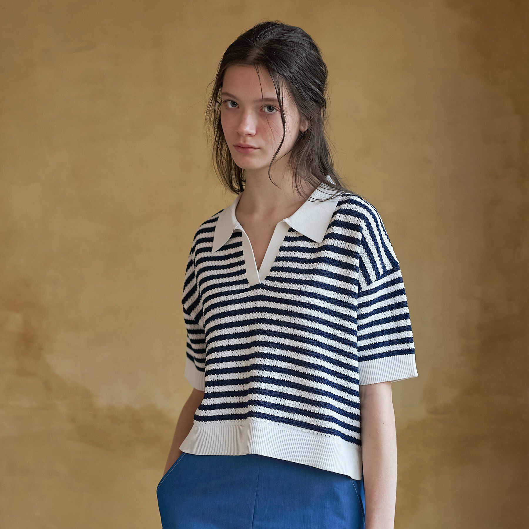 DRESSTERIOR「ウォッシャブルスキッパークロップドニット」|ニット・セーター|