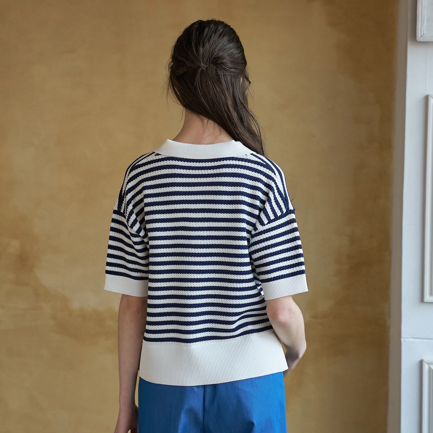 DRESSTERIOR「ウォッシャブルスキッパークロップドニット」|ニット・セーター|