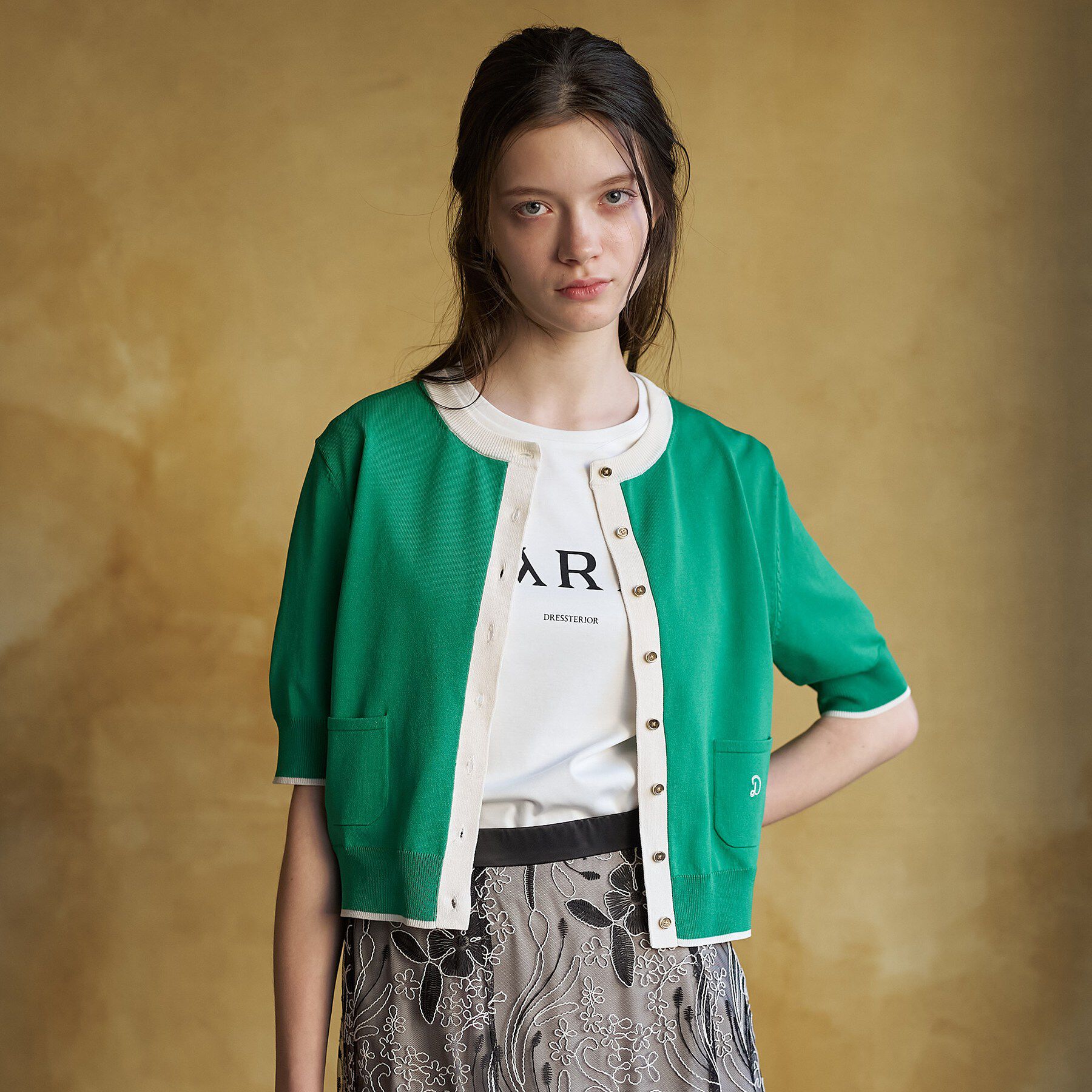 DRESSTERIOR「【otonaMUSE5月号掲載/UVカット/ウォッシャブル】クールタッチ コンビ カーディガン」|カーディガン|