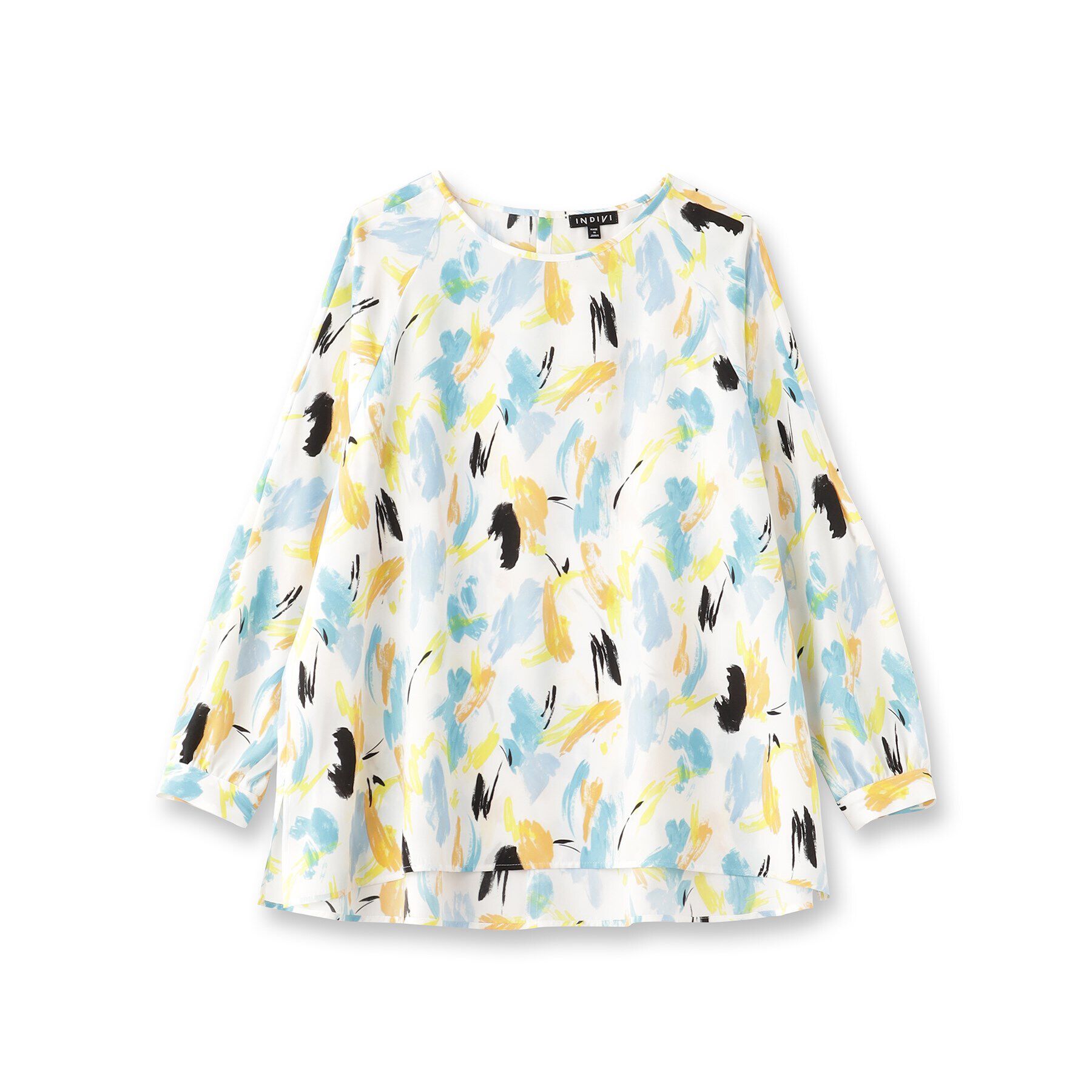 INDIVI「【洗える／オリジナル柄】ポップカラー プリントブラウス」|シャツ・ブラウス|