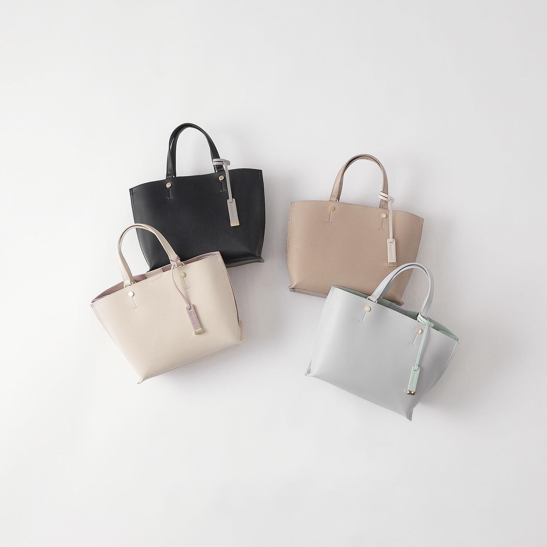 OPAQUE.CLIP「名品バイカラーミドルトート」|トートバッグ|