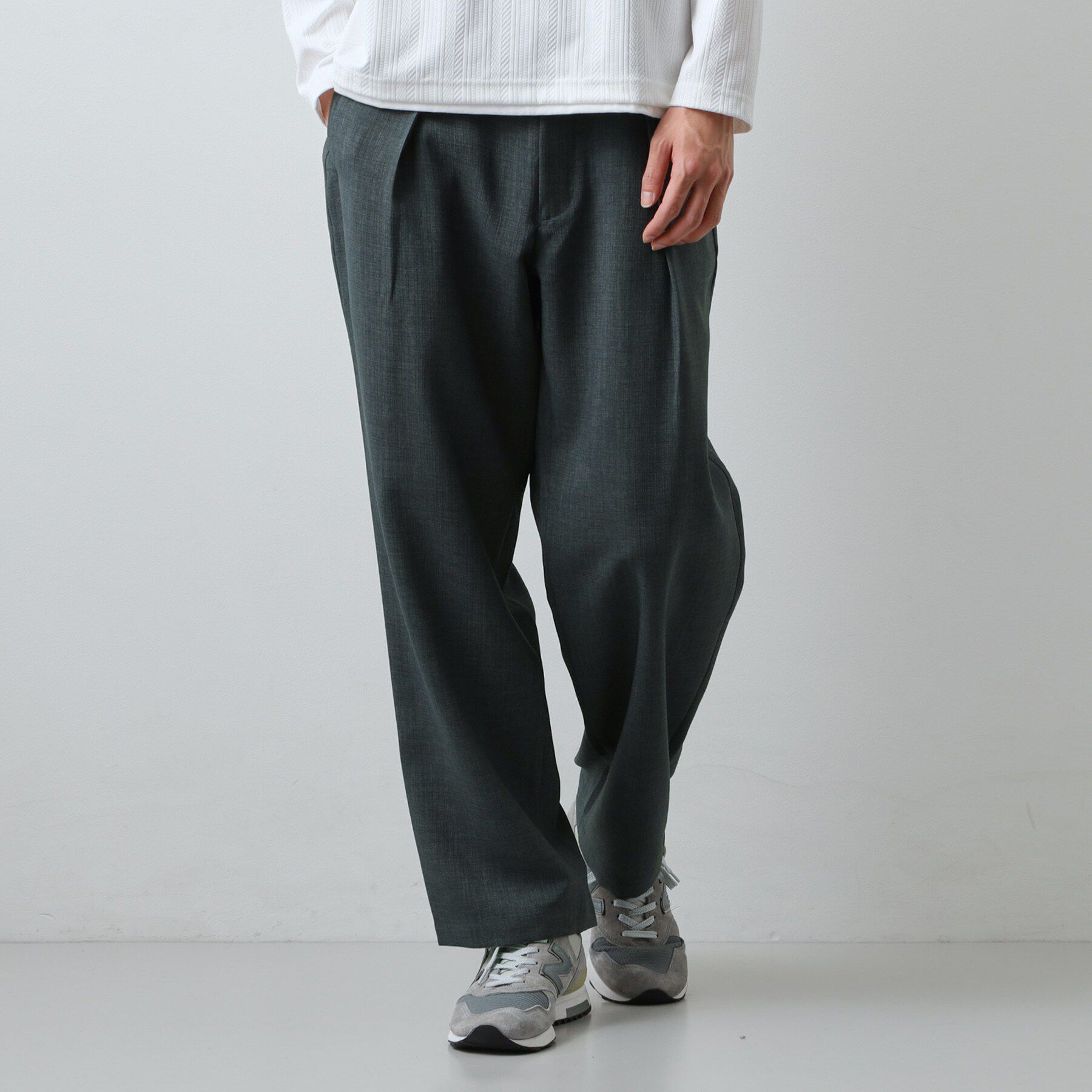 THE SHOP TK「【LINO FINE】リネンライク　ワイドイージーパンツ  吸水速乾/イージーケア/UVカット/洗濯」|その他|