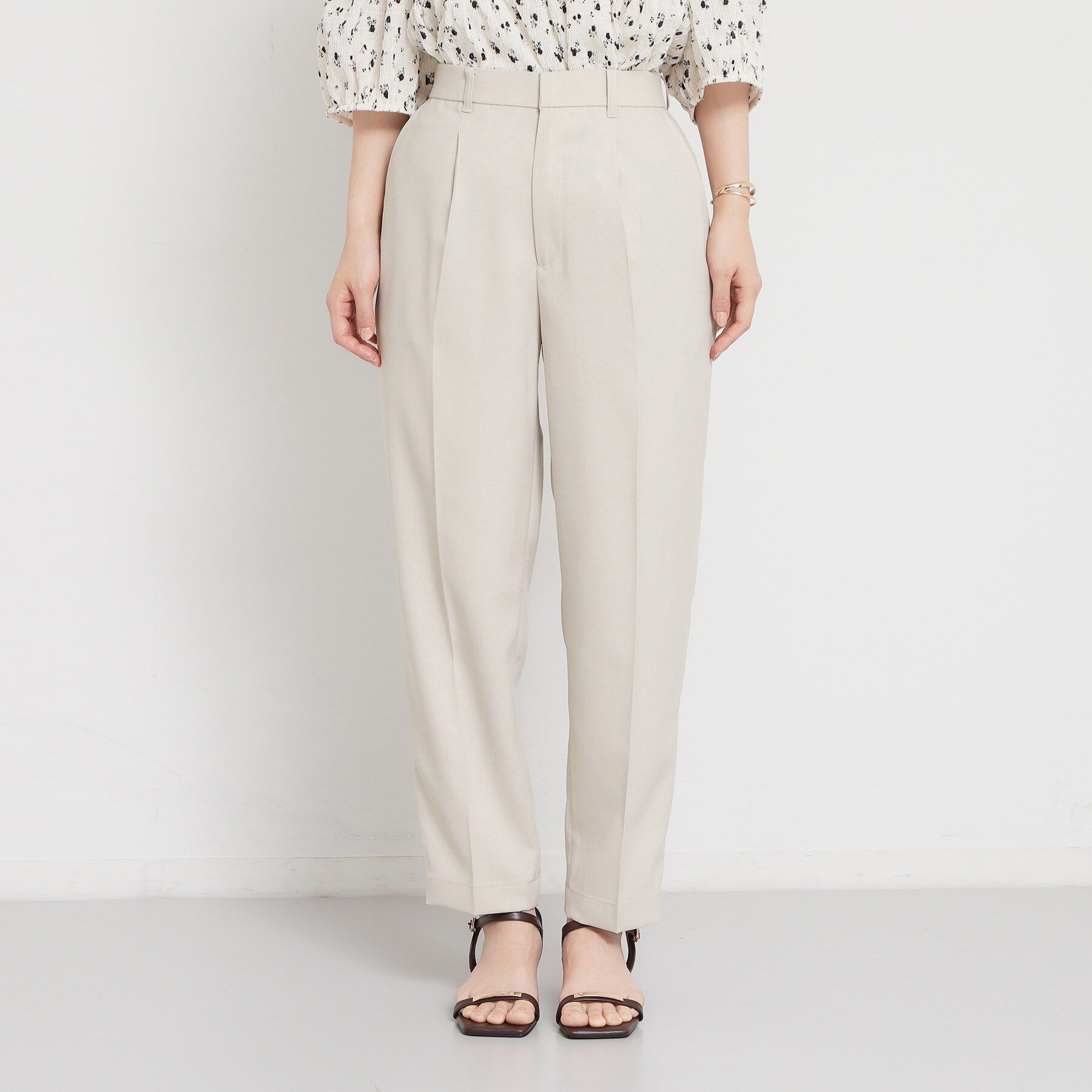 THE SHOP TK「【XS-XL/洗える】オン・オフ問わずきれいに決まる 麻調テーパードパンツ」|その他|