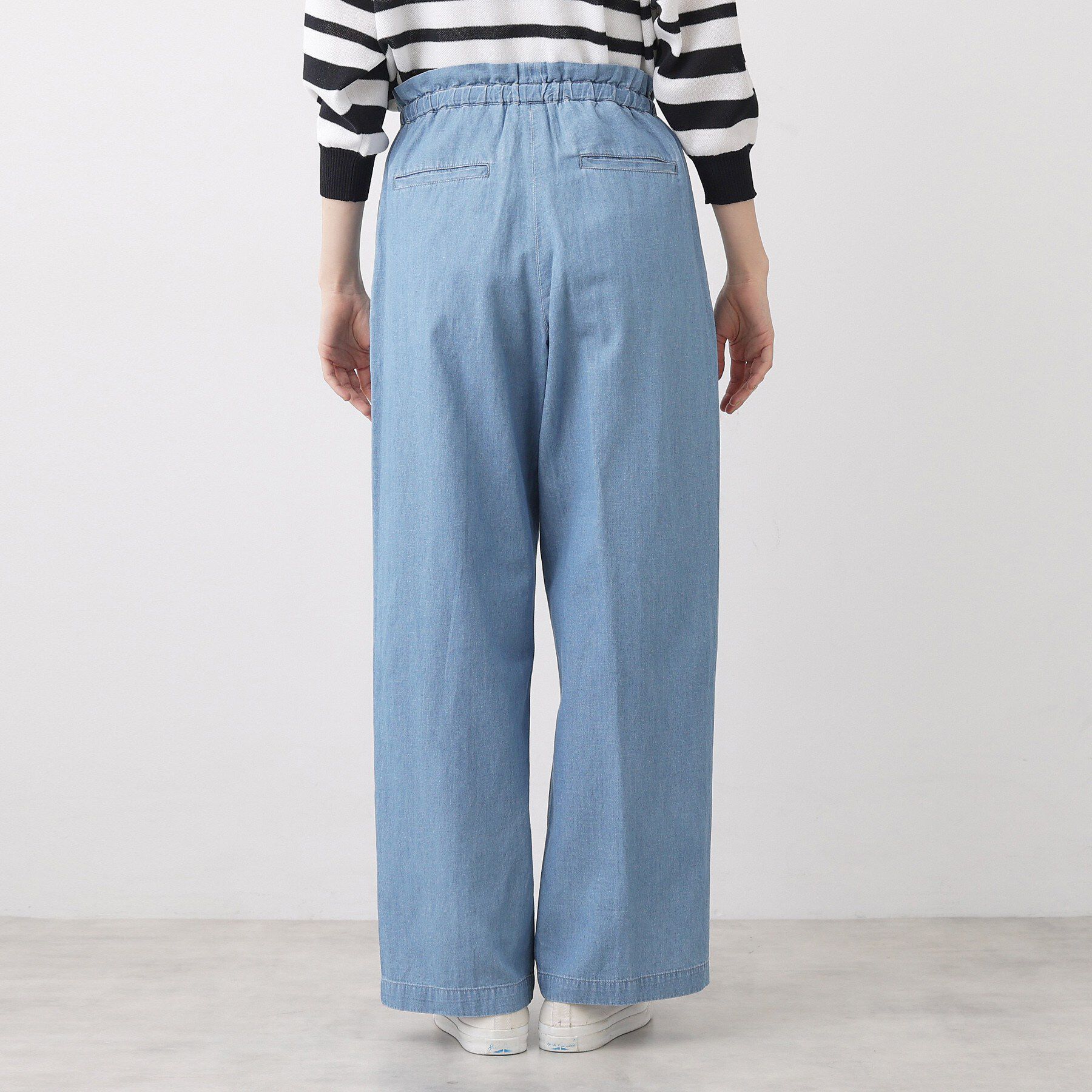 Dessin「【洗える】綿麻ドロストライトデニムパンツ」|その他|
