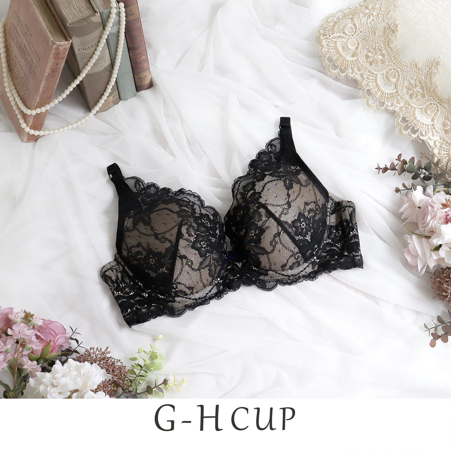 Risa Magli「ノーラ ブラジャー（G-H）＜バストアップタイプ＞」|インナー|ブラック(019)