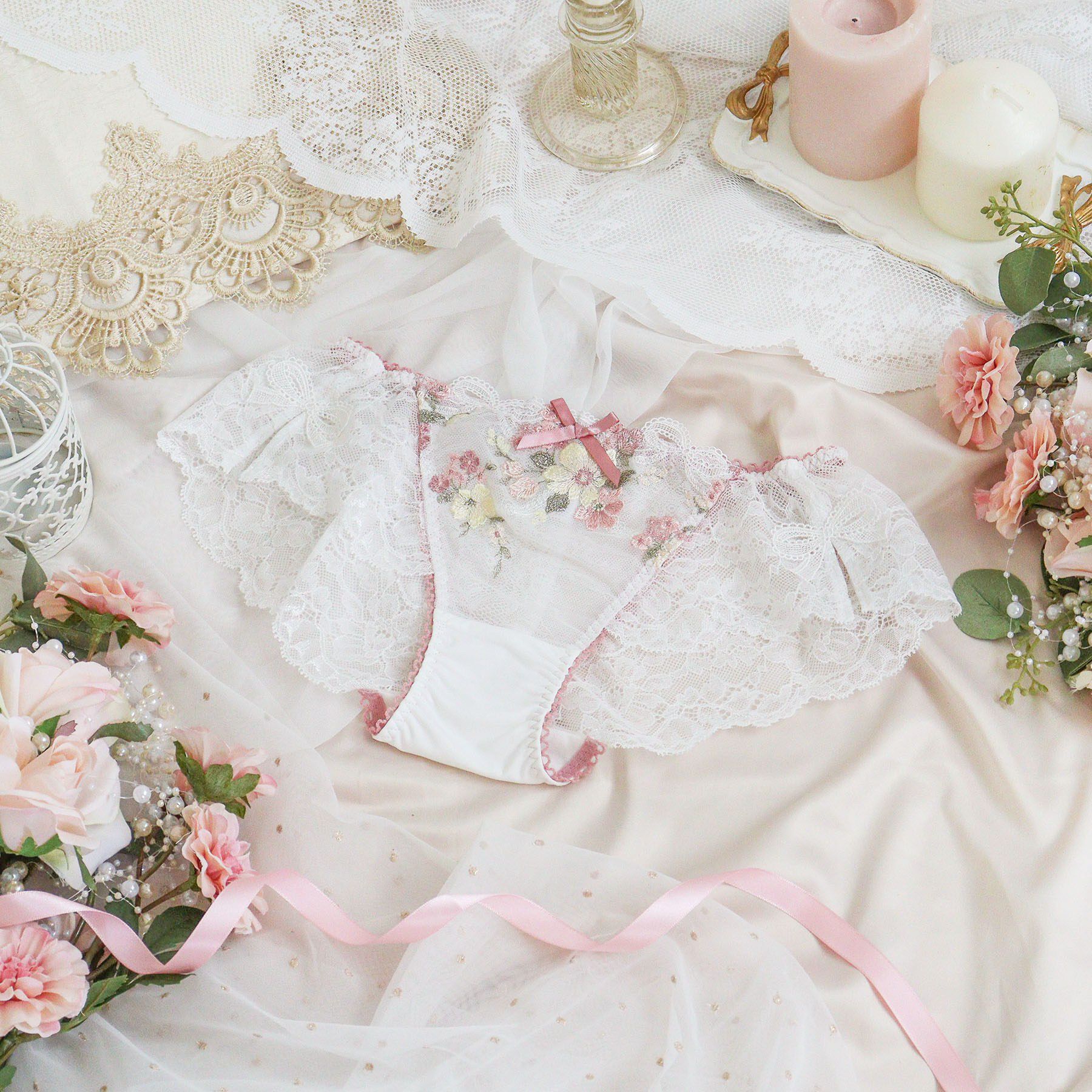 Risa Magli「ダニエラ レースショーツ」|インナー|ホワイト(001)