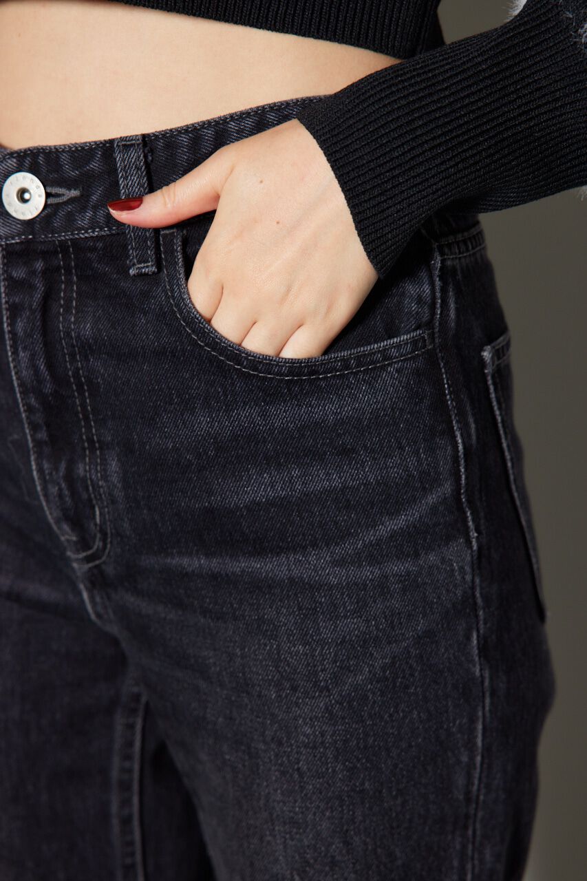 rienda「ShapelyMakeジャストウエストデニムパンツ」|デニム|