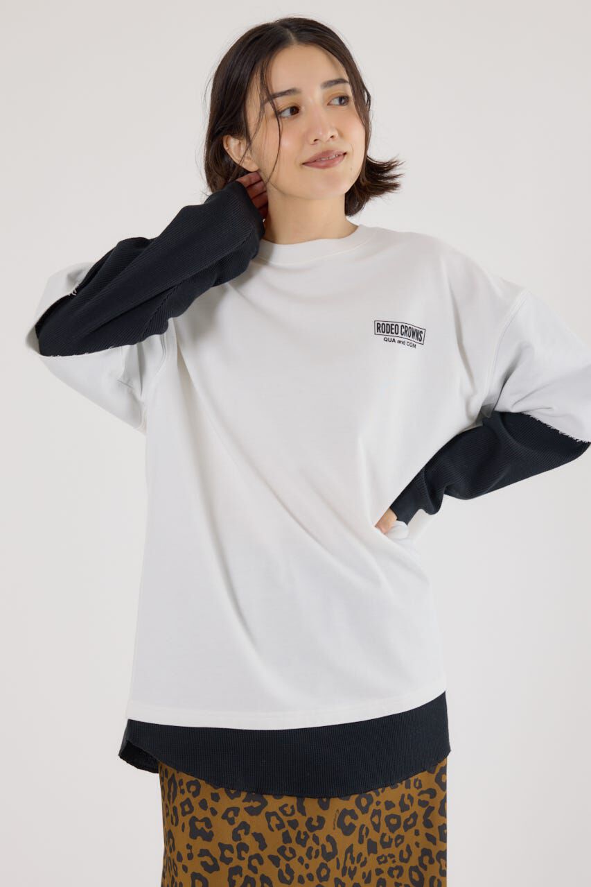 RODEO CROWNS「ルーズレイヤードライクスウェットトップス」|Tシャツ・カットソー|